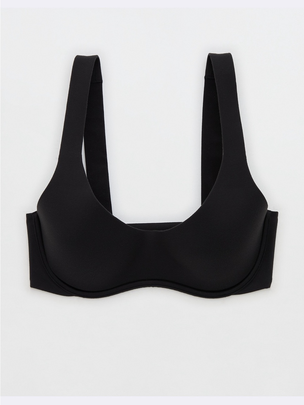 Aerie SMOOTHEZ The Scoop Lightly Lined Bra - Black